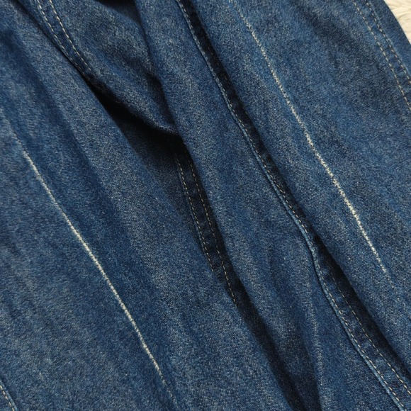 VTG Denim Mermaid Midi Skirt Womens M Studio West Cottagecore Praire Cowgirl - Picture 3 of 11